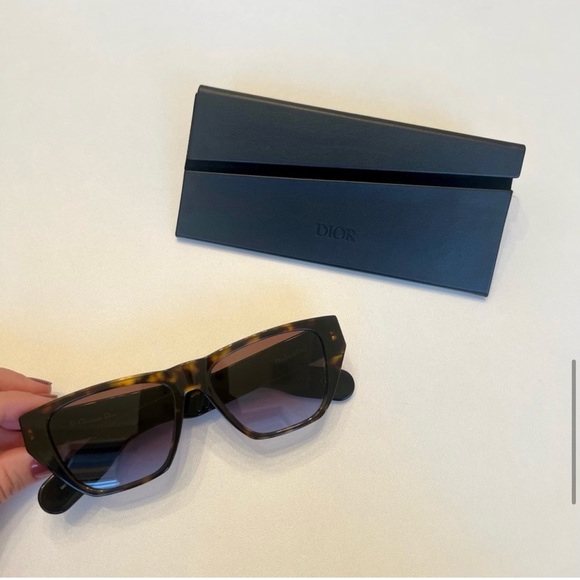 Dior Inside Out 2 54MM Rectangular Sunglasses color Tortoise - Picture 3 of 10